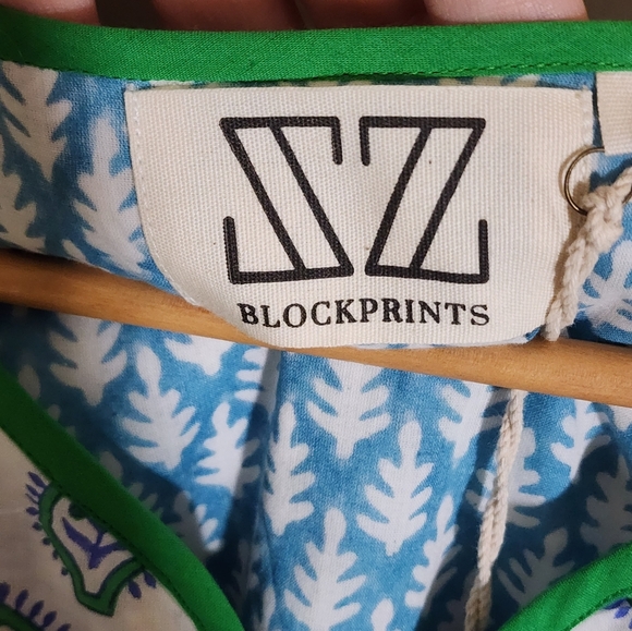 SZ Blickprints Blue and White Patterned Dress - Picture 9 of 9